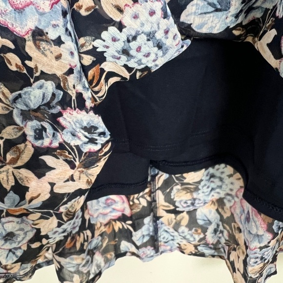 NEW Banana Republic Women's Navy Multi Floral Chiffon Midi Dress Feminine Boho - Picture 6 of 15